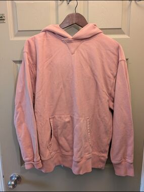 Pink Hooded Pullover Sweatshirt